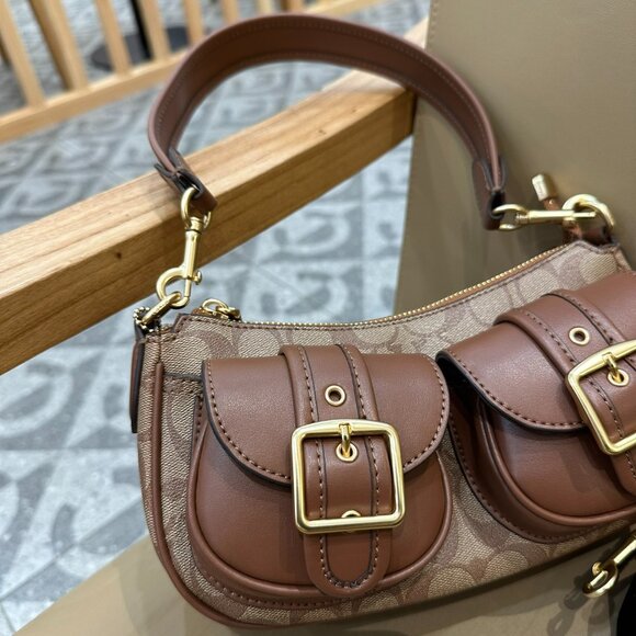 COACH mid-life underarm baguette bag mahjong bag - Picture 2 of 9